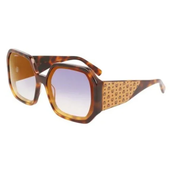 MCM Rectangle Sunglasses, Havana (Tortoise-shell), NIB Rectangular Sunglasses Havana Tortoise - The Ben Silver  main image 3